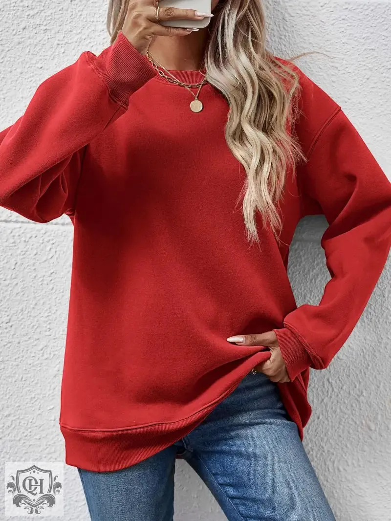 Round Neck Long Sleeve Sweatshirt
