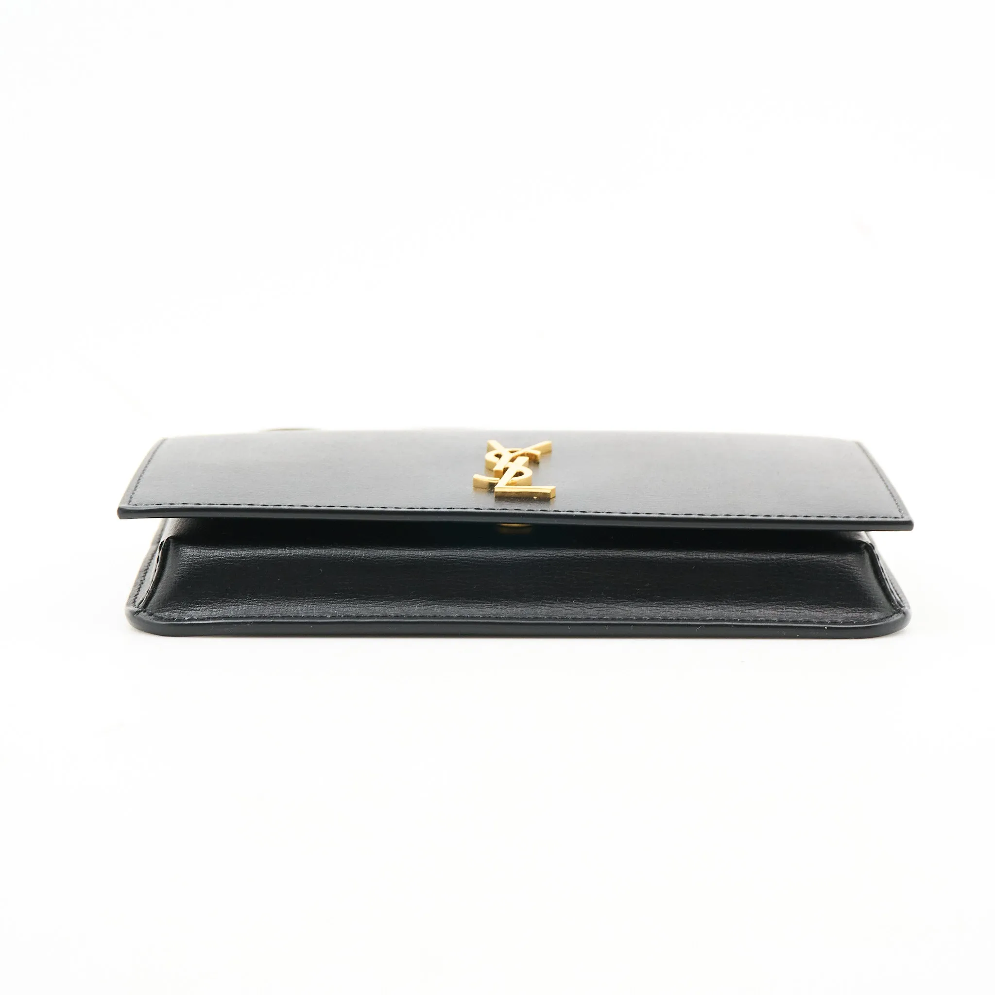 Saint Laurent Black Leather Phone Holder