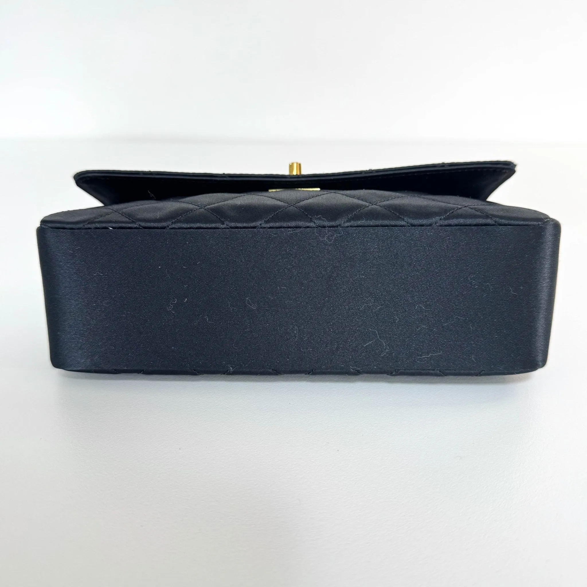 Satin Mini Timeless Classic Single Flap Chain Crossbody Bag