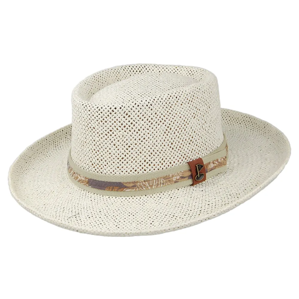 Scala Hats Straw Golf Gambler Hat - Natural