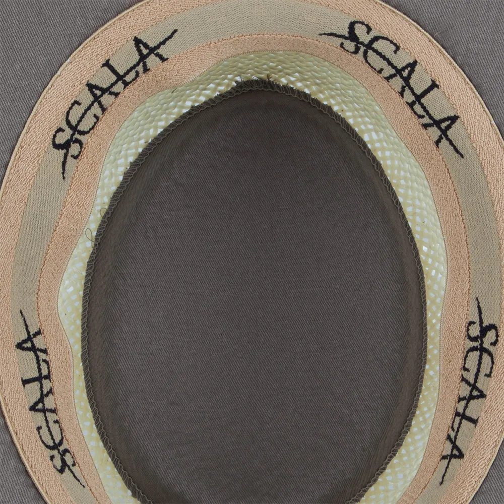 Scala Hats Straw Golf Gambler Hat - Natural
