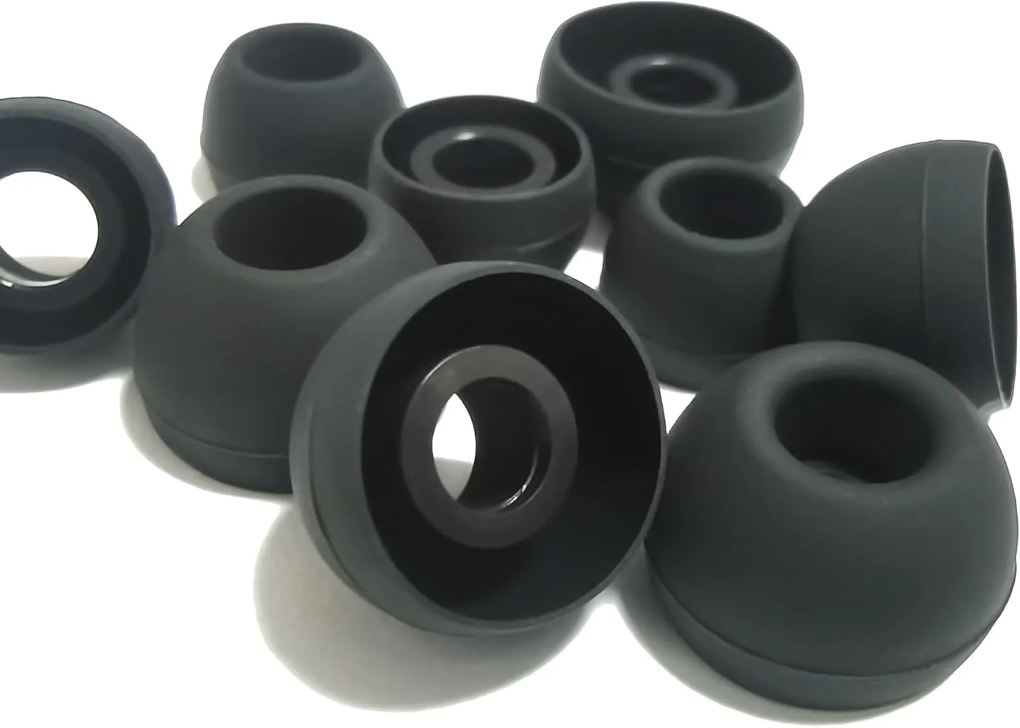 Silicone Earbuds Tips Replacement for True Wireless Earbuds Universal Ear Tips Fit 4.5mm-6mm Nozzle 6 Pairs LMS Black