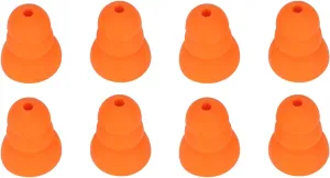 Silicone Eartips, Pack of 8 Orange Soft Silicone Earbud Tips Noise Reduction Replacement Earplugs for Se846 Se535 Se215 and Inner Hole 2.03.5mm Earbud