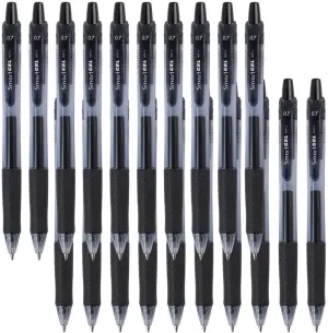 Smart Color Art 45 Pack Black Gel Pens, Retractable Medium Point Gel Ink Pens Smooth Writing for School Office Home, Comfort Grip (22 Black Pens   23 Refills)