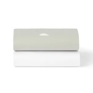 Snuz Twin Pack Crib Sheets - Grey Cloud