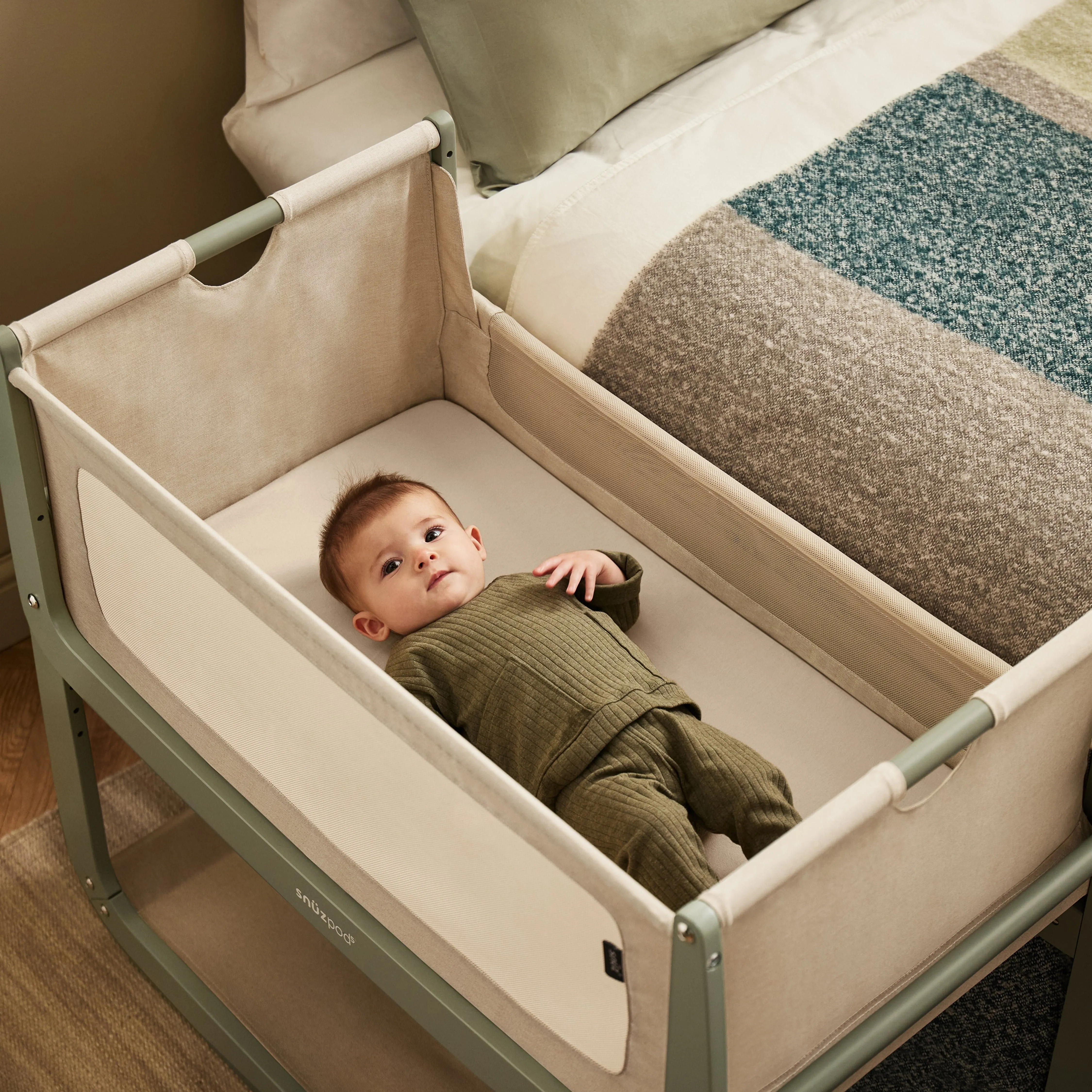 Snuz Twin Pack Crib Sheets - Sand