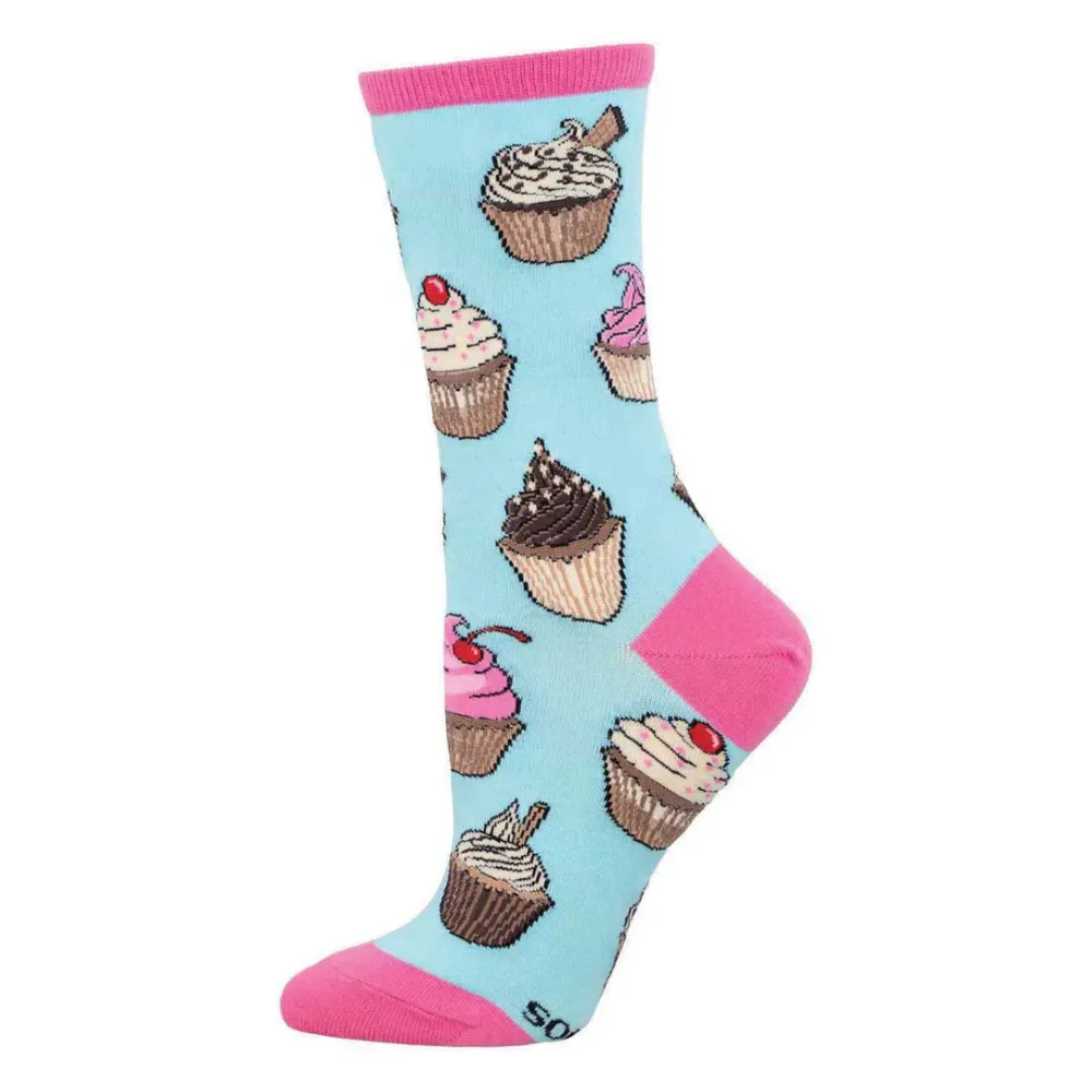 Sock Smith Cotton Favorite Cupcakes Crew Socks (Women's)
