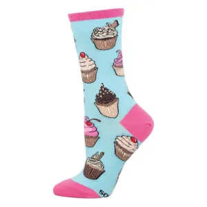 Sock Smith Cotton Favorite Cupcakes Crew Socks (Women's)