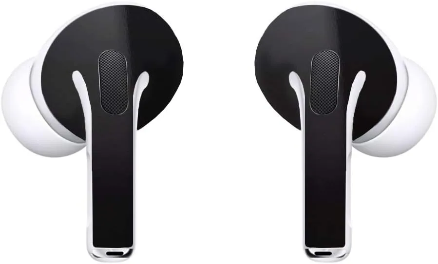 SopiGuard Sticker Skin for 2022 Apple AirPods Pro 1st and 2nd Gen Earbuds Vinyl Wrap (3M Gloss Black)