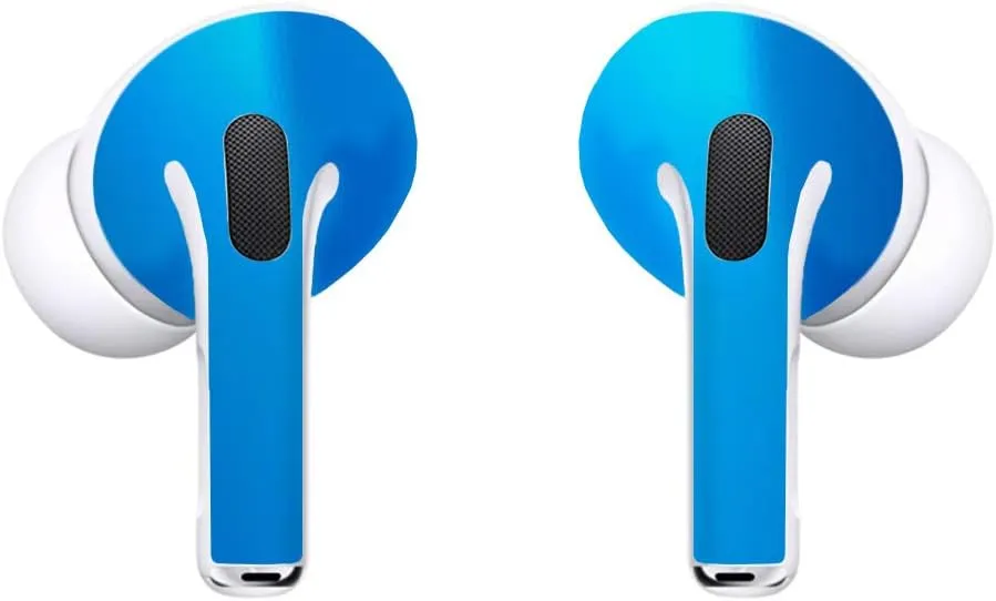 SopiGuard Sticker Skin for 2022 Apple AirPods Pro 1st and 2nd Gen Earbuds Vinyl Wrap (3M Gloss Blue)