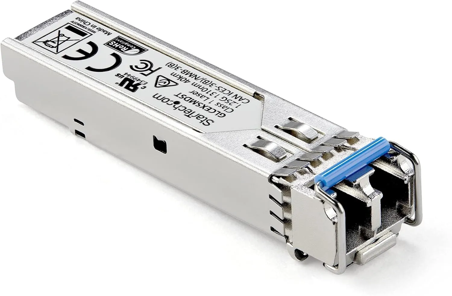 StarTech.com Cisco GLC-EX-SMD Compatible SFP Module - 1000BASE-EX - 1GbE Single Mode Fiber SMF Optic Transceiver - 1GbE SFP - LC 40km - 1310nm - DDM Cisco Firepower, ASR920, IE2000 (GLCEXSMDST)
