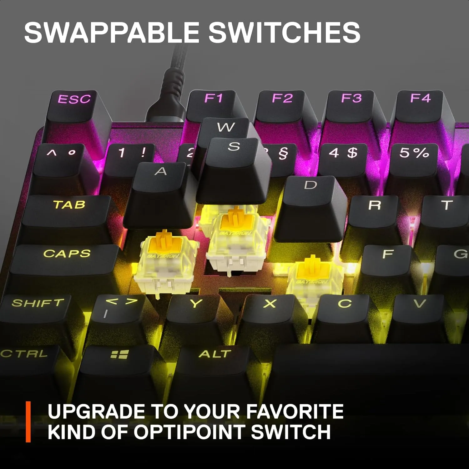 SteelSeries New Apex 9 TKL  HotSwap Optical Mini Keyboard  TKL Esports Design  Optical Switches  RGB Customization  Aluminum Alloy Frame  Double Shot PBT Keycaps