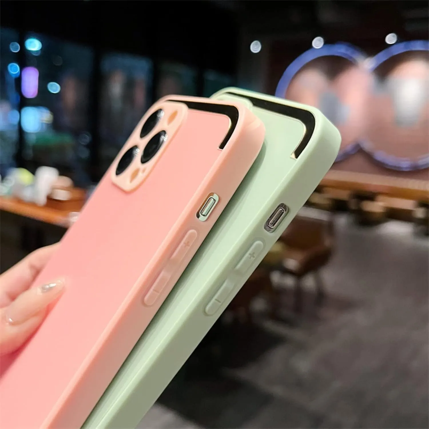 Stylish Unique Skin-Friendly Silicone Phone Case for iPhone 14 13 12 11 Plus Pro Max Comfortable Grip Feeling Personalized Full Surround Protective Cover(Black,12 Pro Max)