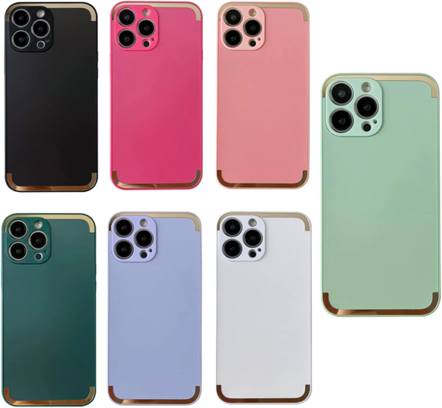 Stylish Unique Skin-Friendly Silicone Phone Case for iPhone 14 13 12 11 Plus Pro Max Comfortable Grip Feeling Personalized Full Surround Protective Cover(Black,12 Pro Max)