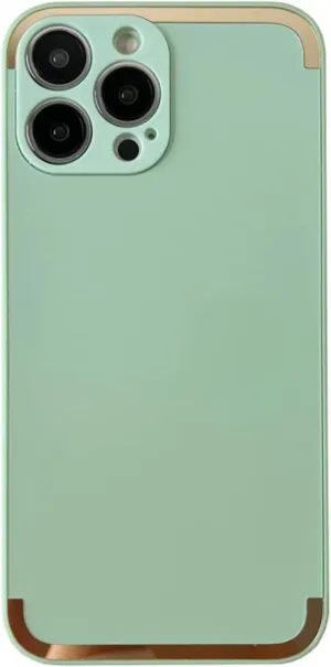 Stylish Unique Skin-Friendly Silicone Phone Case for iPhone 14 13 12 11 Plus Pro Max Comfortable Grip Feeling Personalized Full Surround Protective Cover(Light Green,12 Pro Max)