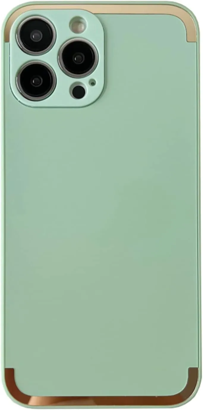 Stylish Unique Skin-Friendly Silicone Phone Case for iPhone 14 13 12 11 Plus Pro Max Comfortable Grip Feeling Personalized Full Surround Protective Cover(Light Green,12 Pro Max)