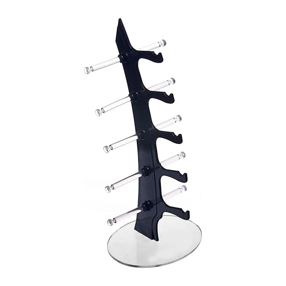 Sunglasses Display Stand for 5 Pairs Sunglasses Show Rack Glasses Holder Black