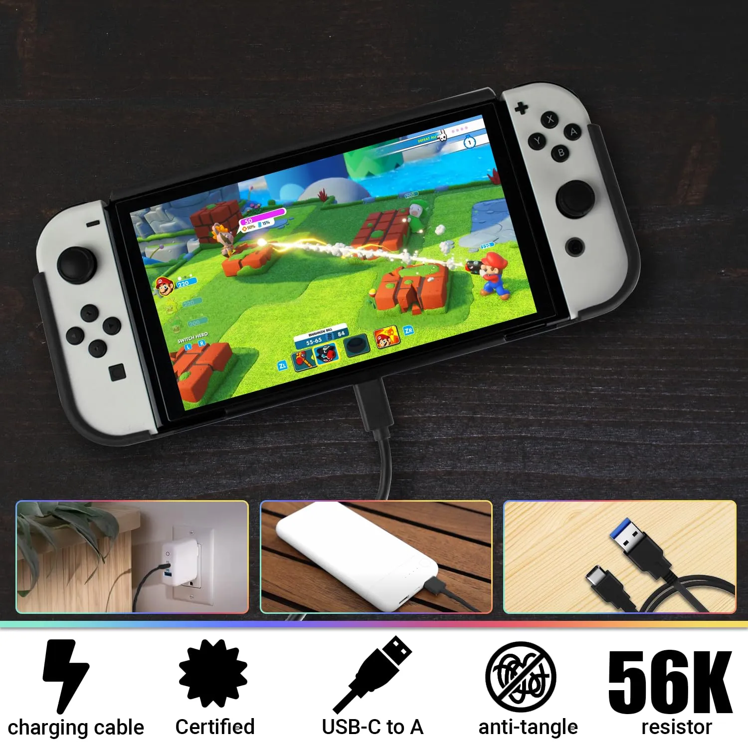 Switch Accessories Bundle - Orzly Essentials Pack for Nintendo switch OLED Case & Screen Protector , Grip Case, Games Holder, Headphones - Classic Black Edition
