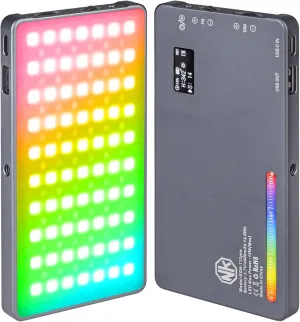 T12 Pro RGB Video Light,12W Portable LED Camera Light with 2500-8000K, 4000mAh Rechargeable Battery, 21 Effects, CRI 96 , for Studio Photography, Vlogging, Streaming, Selfie Video and Phone Recording