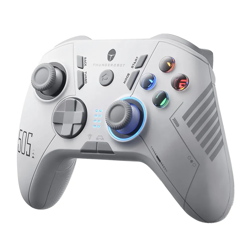 Thunderobot G50S 1000HZ Wireless PC Controller for Windows PC,Switch,IOS&Android,6 Programmable Buttons,Game Controller with Hall Effect Joysticks&Triggers/Gyroscope