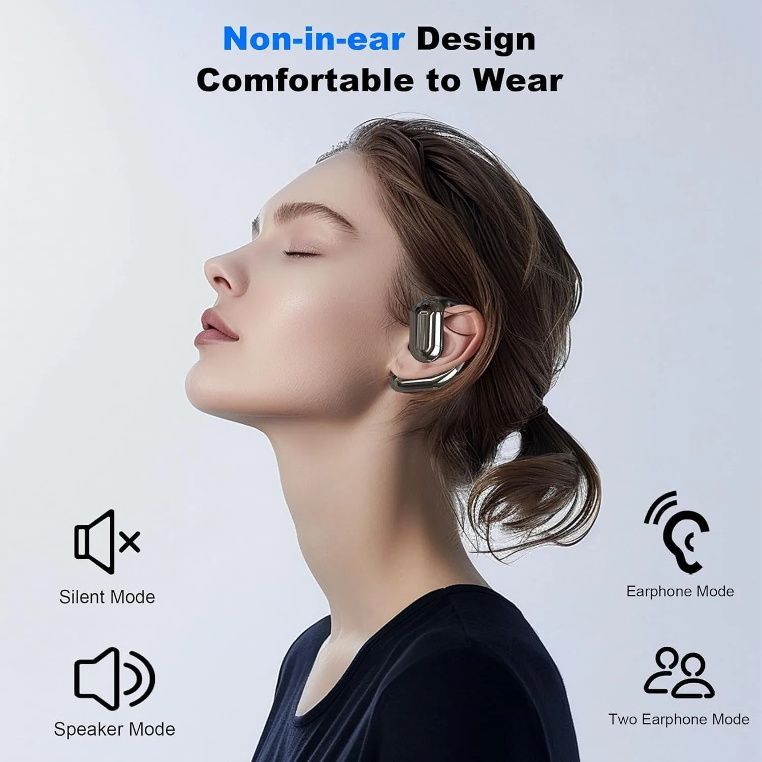 Translation Earbuds, 3-in-1 AI Language Translator with Premium Sound, 80H Playtime, Real-Time Translating Earbuds with Charging Case for Business, Learning, and Travel  Black (No Subscription Fee)