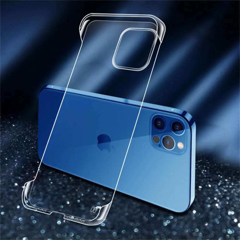 Ultra Slim PC Frameless Case for iPhone 15 14 Pro Max 13 12 Mini 11 Pro XS Max XR 14 8 7 15 Plus Colorful Matte Hard Phone Cover,Clear,for iPhone 15 Pro