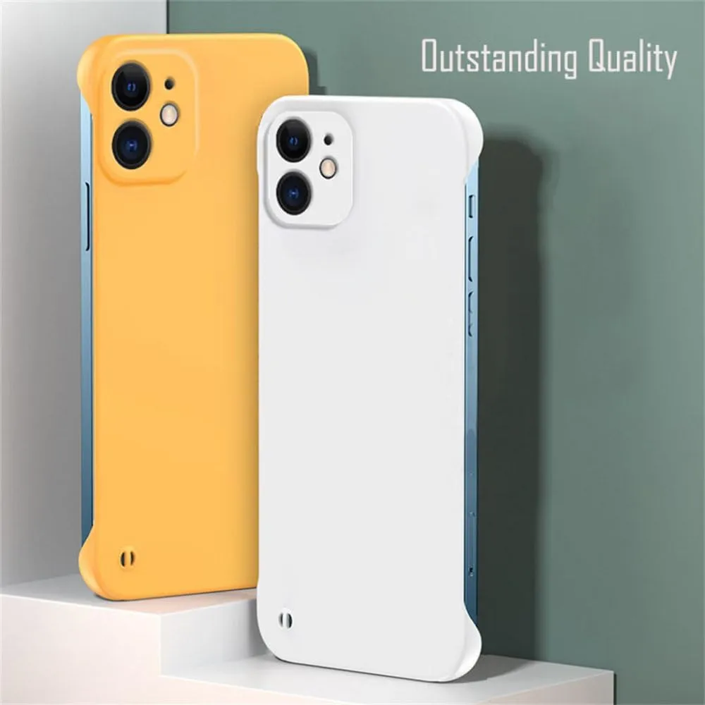 Ultra Slim PC Frameless Case for iPhone 15 14 Pro Max 13 12 Mini 11 Pro XS Max XR 14 8 7 15 Plus Colorful Matte Hard Phone Cover,Dark Blue,for iPhone 15 Pro