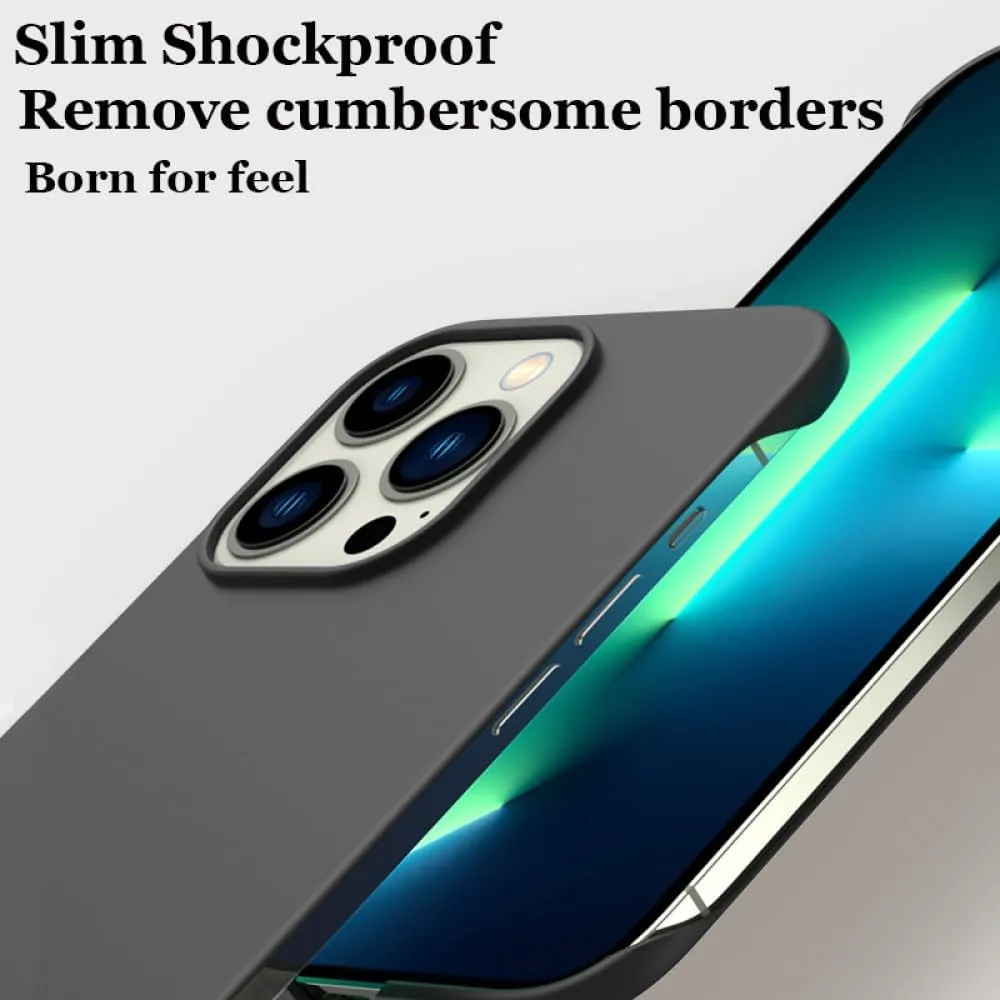 Ultra Thin Frameless PC Shockproof Hard Phone Case for iPhone 15 14 13 12 Mini 11 Pro Max X XR XS SE 2 7 8 Plus Slim Hard Cover,DRAK Green,for iPhone 7 or 8