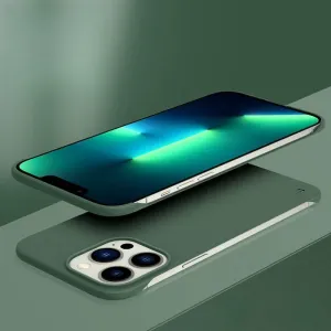 Ultra Thin Frameless PC Shockproof Hard Phone Case for iPhone 15 14 13 12 Mini 11 Pro Max X XR XS SE 2 7 8 Plus Slim Hard Cover,DRAK Green,for iPhone 7 or 8