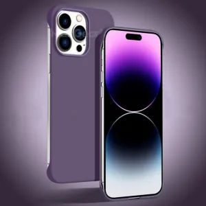 Ultra Thin Frameless PC Shockproof Hard Phone Case for iPhone 15 14 13 12 Mini 11 Pro Max X XR XS SE 2 7 8 Plus Slim Hard Cover,Drak Pruple,for iPhone 11Pro