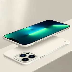 Ultra Thin Frameless PC Shockproof Hard Phone Case for iPhone 15 14 13 12 Mini 11 Pro Max X XR XS SE 2 7 8 Plus Slim Hard Cover,White,for iPhone 7 or 8