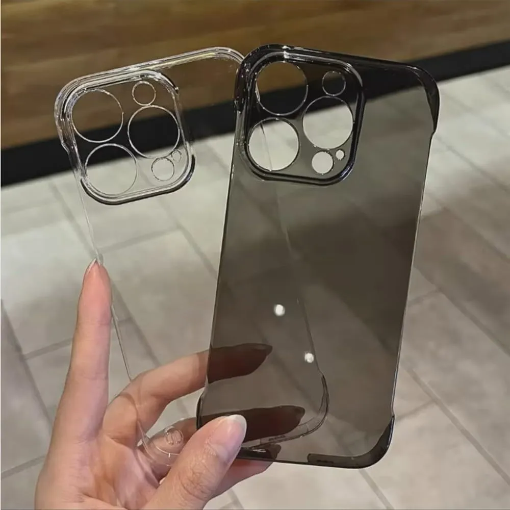Ultra Thin Transparent Frameless Case for iPhone 14 13 12 Mini 11 Pro Max X XR XS 7 8 Plus Hard Plastic Slim Shockproof Cover,Clear,for iPhone 7 Plus