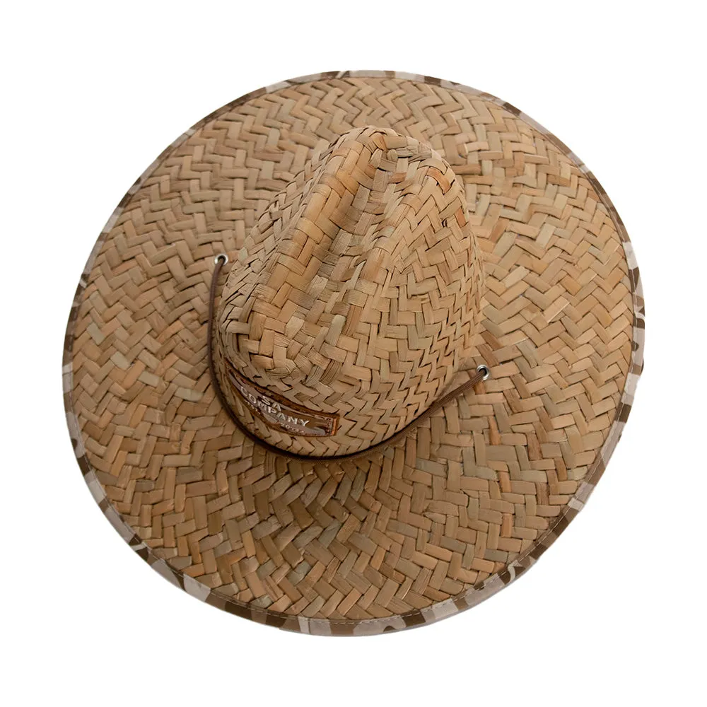Under Brim Straw Hat | Desert Military Camo