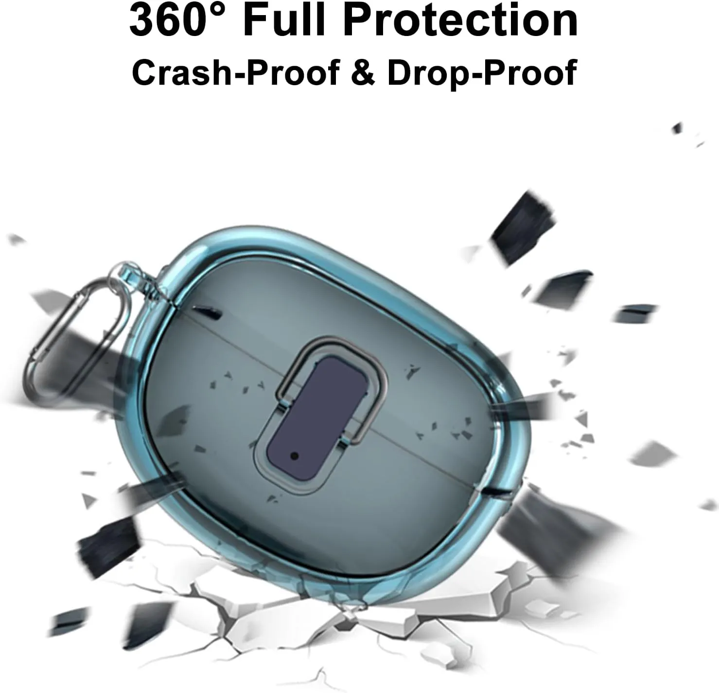 [Upgrade Lock] Case for Bose Ultra Open Earbuds(2024), VAEKNVG Shock-Absorbing Protective Armor Cover for Bose Ultra Open Earbuds Accessories, TPU Hard Shell with Carabine (Clear Purple)