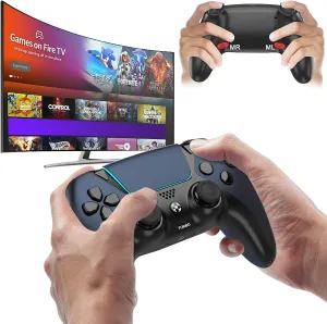 Upgrade Ymir Luna Controller for Fire TV Compatible with Amazon Luna and GeForce Now,Luna Wireless Controller with Back Paddles,1200mAh,Turbo,Dual Motors,No Drift ALPS Joystick,Midnight Blue