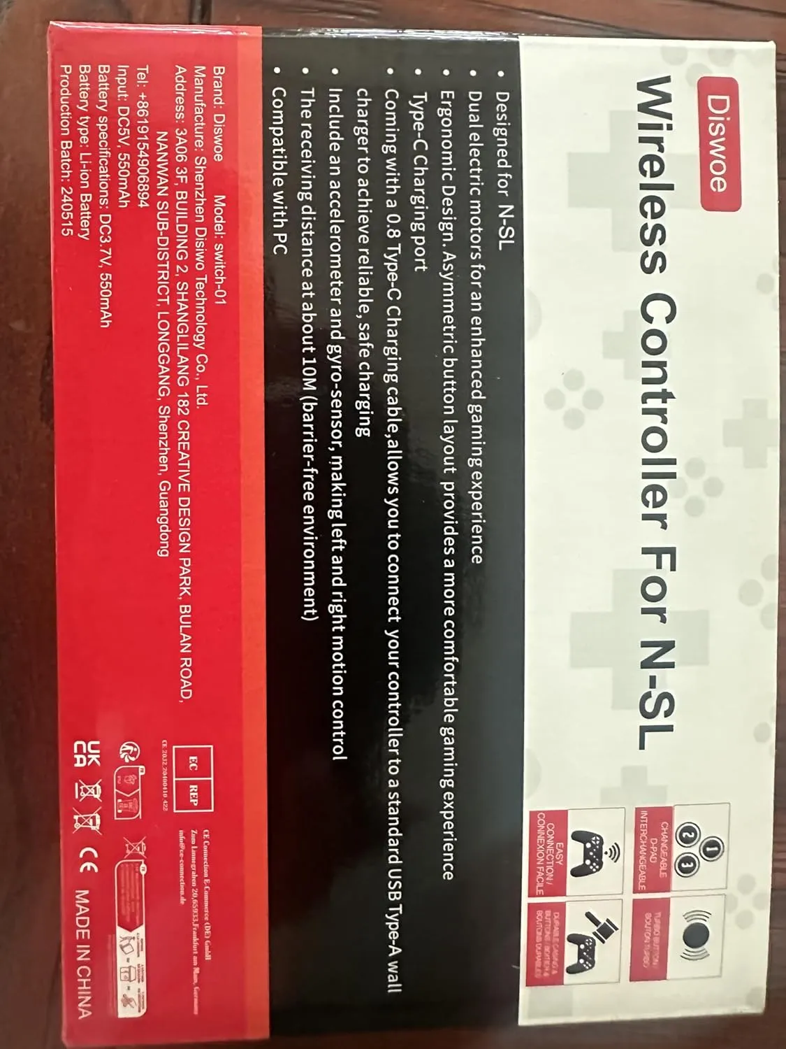 Upgraded Wireless Controller for Switch/Lite/OLED Pro Controller for Switch Remote Joystick Gamepad Supports Wake up, Gyro Axis, Turbo, Dual Vibration and Screenshot Function