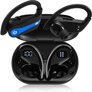 UrbanX Challenger Series Sports Earphones Wireless Bluetooth with Built-in Mic, 200H Playtime, Immersive Sound, Quick-Pair, Secure Fit, IPX7 Waterproof, Compatible with T-Mobile REVVL 6X - Blue