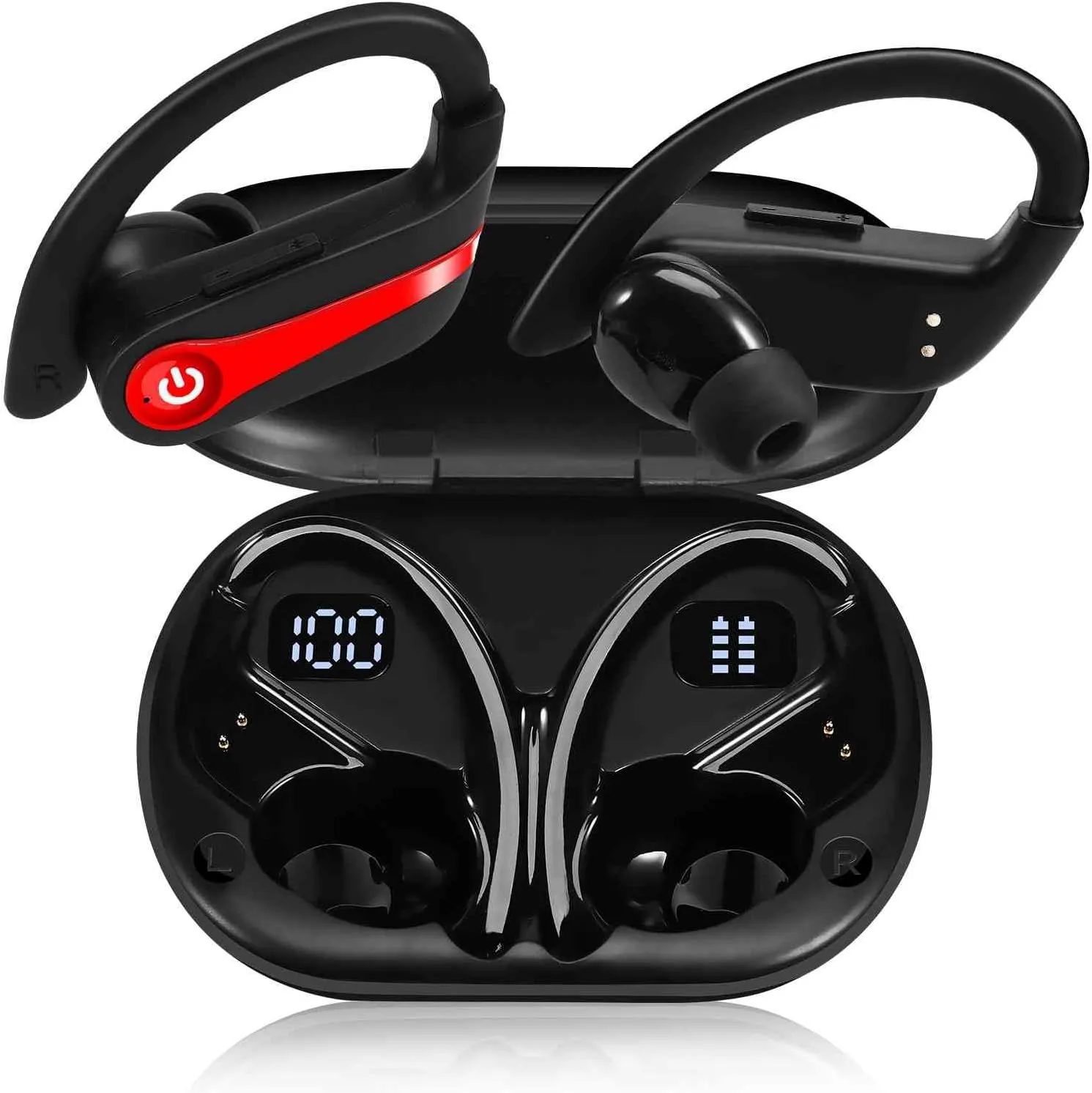UrbanX Wireless Earbuds for Samsung galaxys Fold with Immersive Sound True 5.0 Bluetooth Over The Ear Sport Headphones - Includes A Charging Case - Stereo Calls Touch Control IPX7 Sweatproof Deep Bass