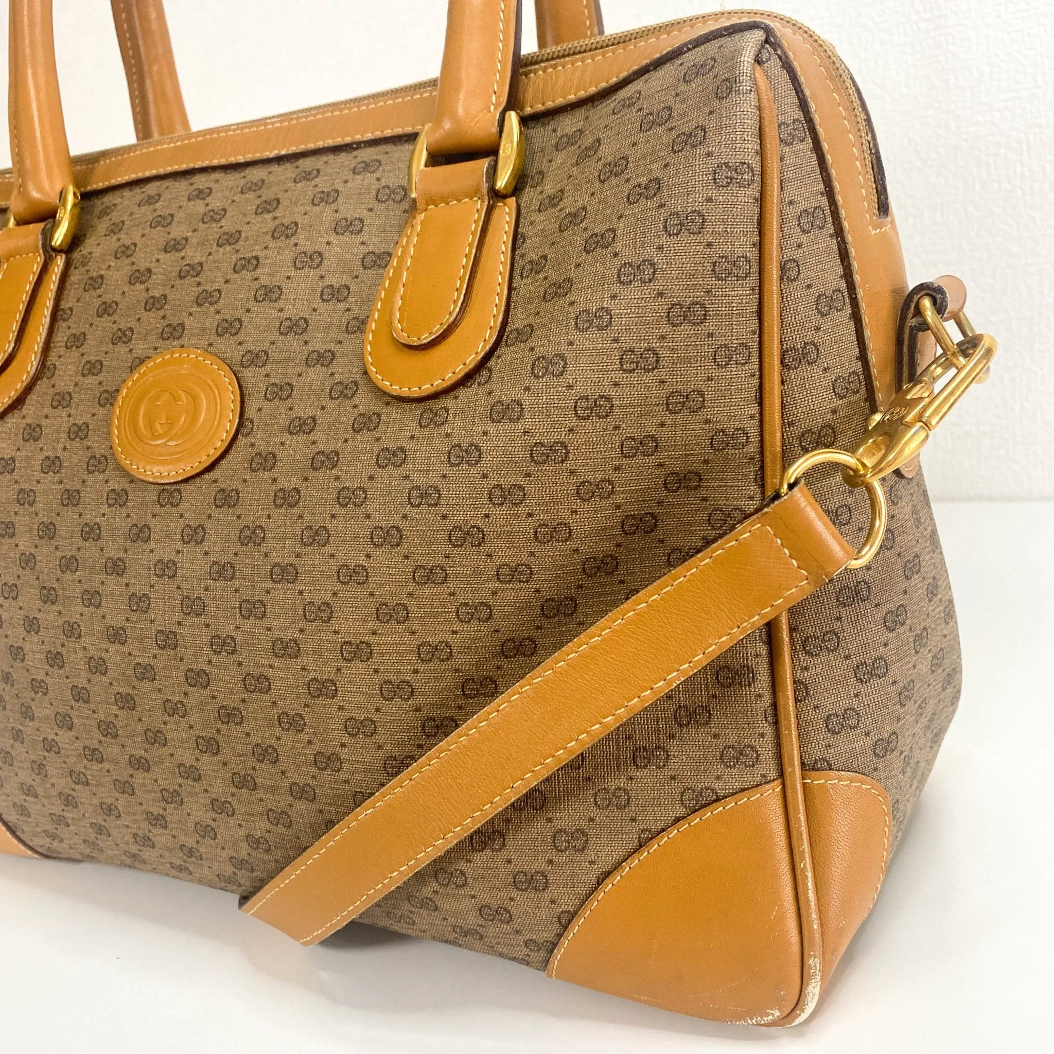 Vintage Old Gucci Mini Boston Bag