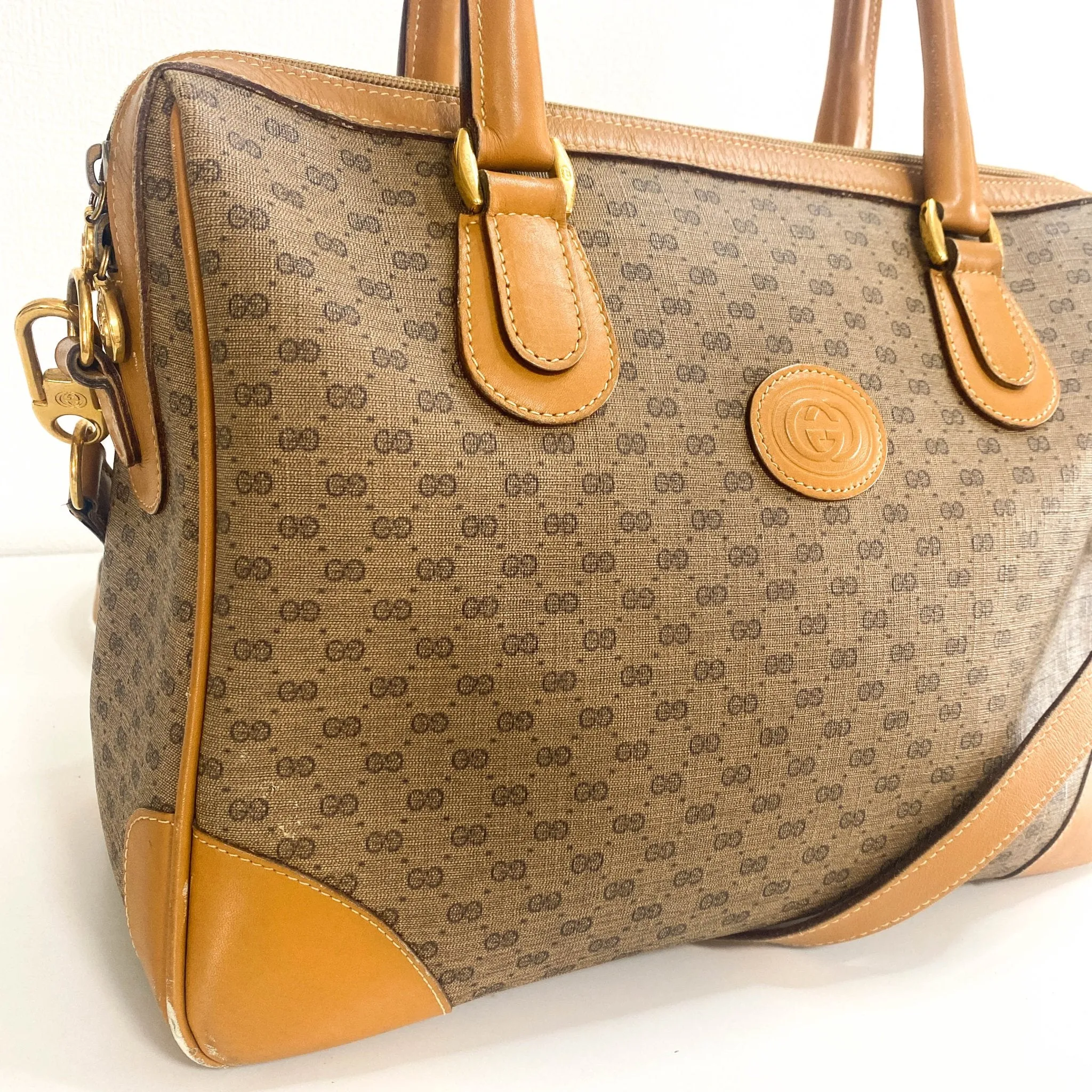 Vintage Old Gucci Mini Boston Bag