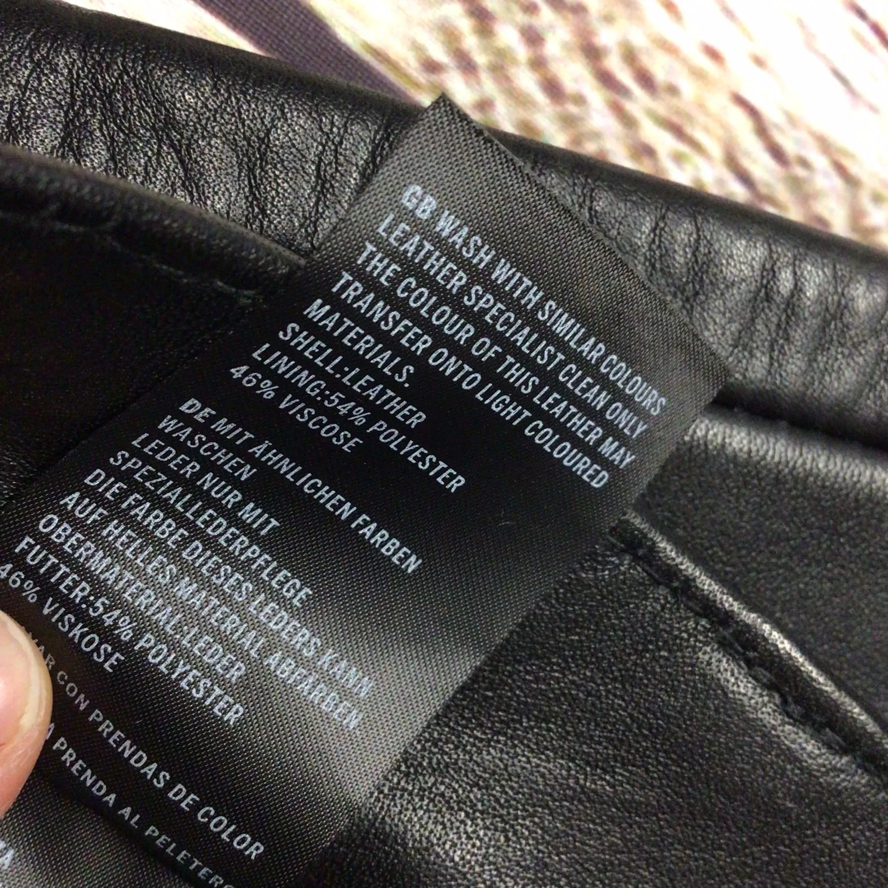Weekday MTWTFSS Black Leather Sharp Trousers Size W32 L32