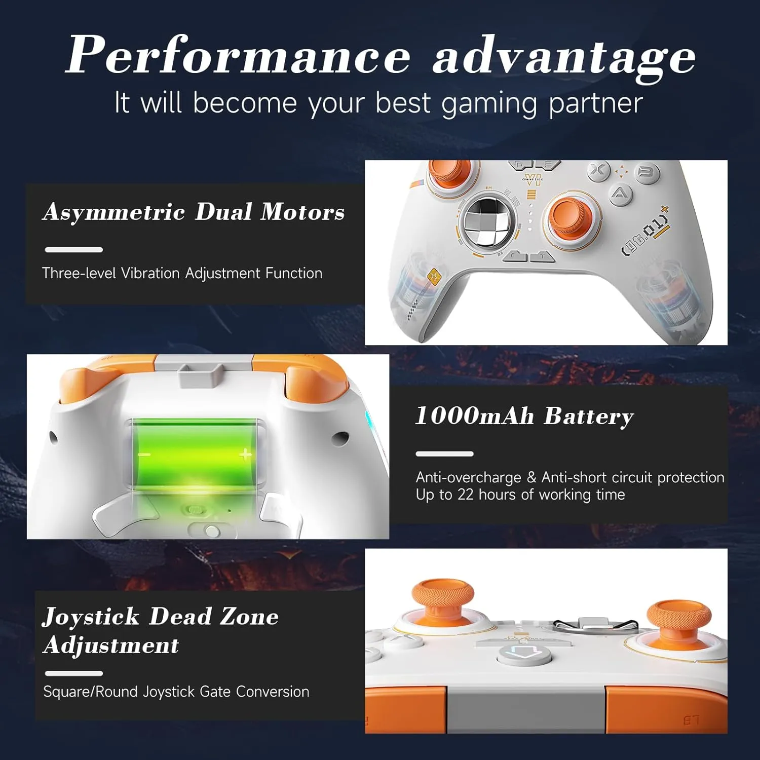 Wireless Controller for Xbox One, 2.4G Wireless PC Controller for Xbox Series X/S/One & PC, ALPS Joysticks & Hall Triggers Wireless Gaming Controller with 1000mAh Battery (No 3.5mm Audio Function)