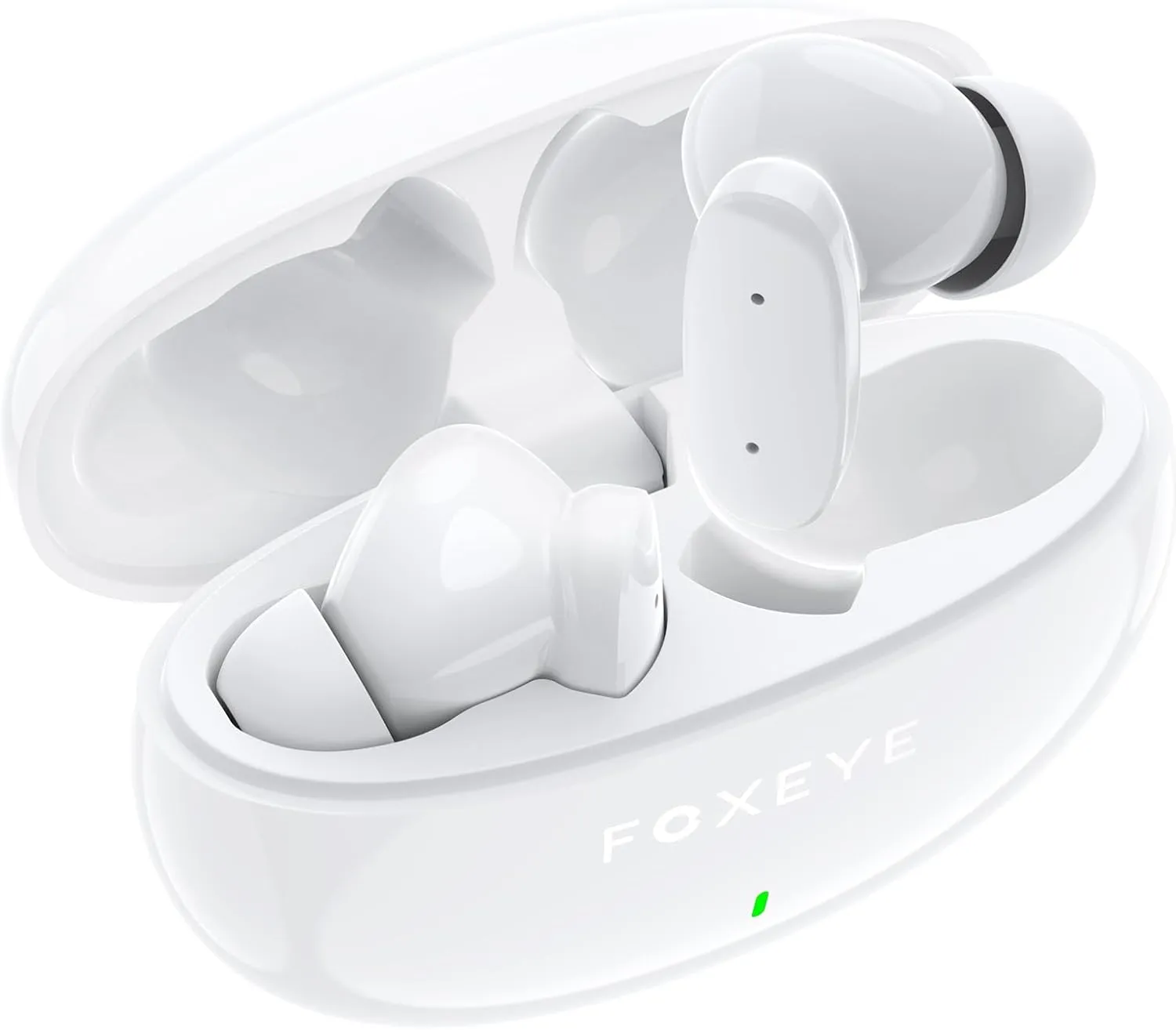 Wireless Earbuds, Bluetooth 5.3 Earbuds Stereo Bass, Bluetooth Headphones in Ear Noise Cancelling Mic, 30 Hour Playtime, USB C Mini Charging Case Ear Buds, 10mm Drivers with Big Bass (White)