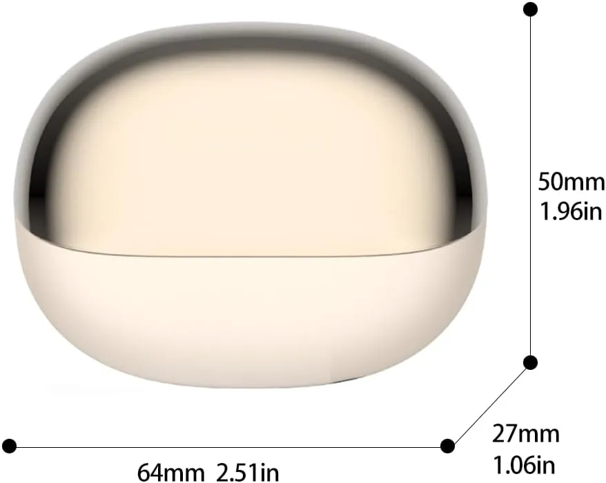 Wireless Earbuds, Ear Buds with Big Bass Stereo Sound, Lightweight Bluetooth Earbuds with 60 Hours Playtime(Golden)