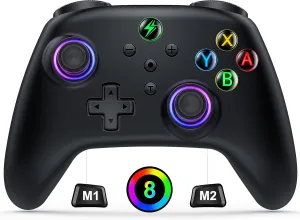 Wireless Switch Controller for Nintendo Switch Controller/Lite/OLED- LED Switch Pro Controller/iOS/Android Game Remote/Wired PC Joysticks-Programmable Remote for Nintendo Switch Interactive Gaming Figures
