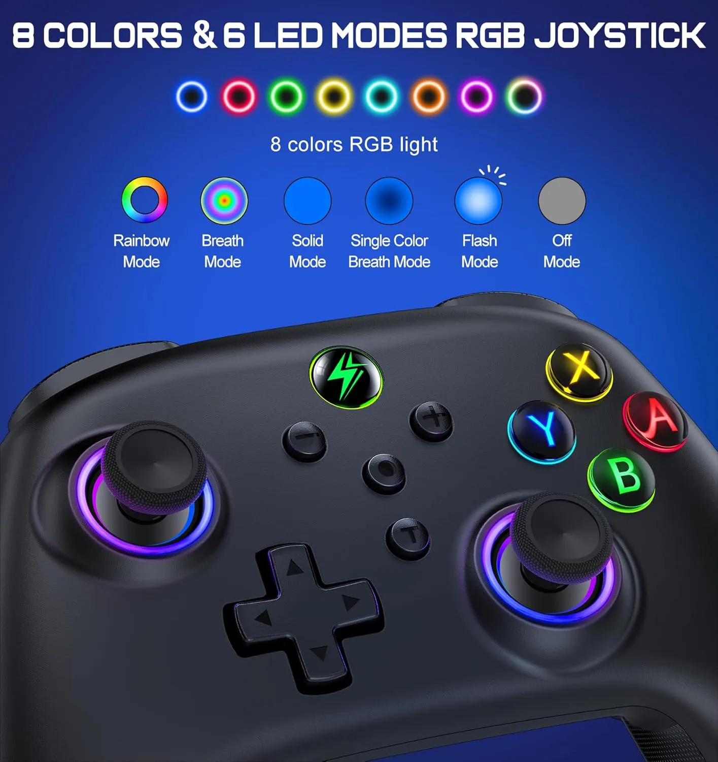 Wireless Switch Controller for Nintendo Switch Controller/Lite/OLED- LED Switch Pro Controller/iOS/Android Game Remote/Wired PC Joysticks-Programmable Remote for Nintendo Switch Interactive Gaming Figures