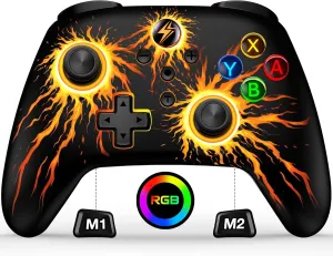 Wireless Switch Controller for Nintendo Switch Controller/Lite/OLED, LED Wired PC Game Joysticks-Wireless iOS/Android Remote, Nintendo Game Accessories Interactive Gaming Figures