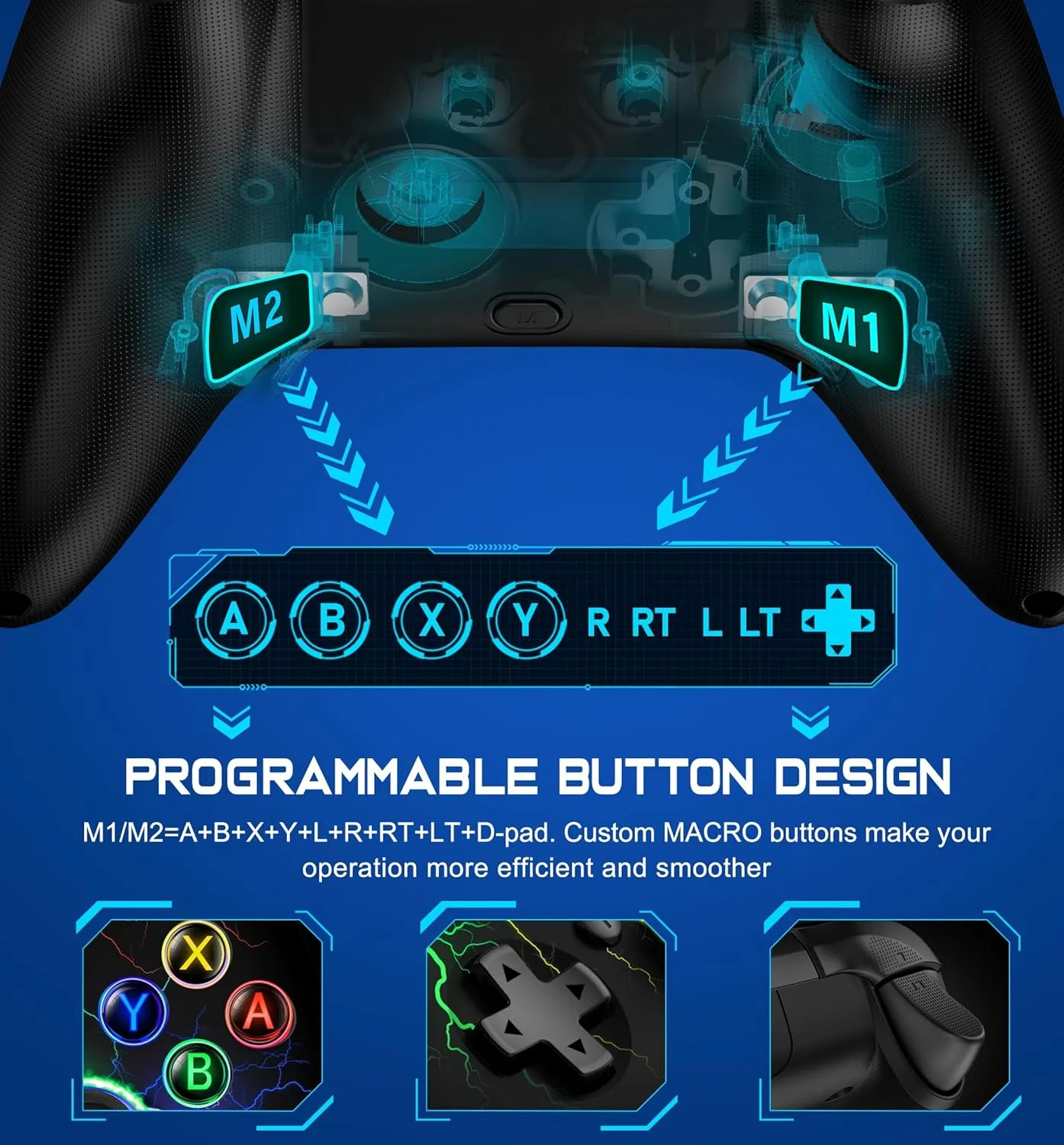 Wireless Switch Pro Controller for Nintendo Switch Controller/Lite/OLED, LED Wired PC Game Joysticks-Wireless iOS/Android Remote, Nintendo Switch Accessories Set Controller Interactive Gaming Figures