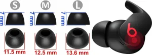 Zotech Replacement Memory Foam Earbuds Tips for Beats Fit Pro Earbuds, 12 Pcs (S/M/L), Black